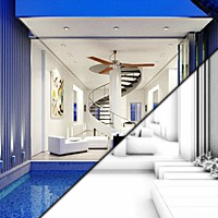 Blue Villa – Final Render and Post Production.